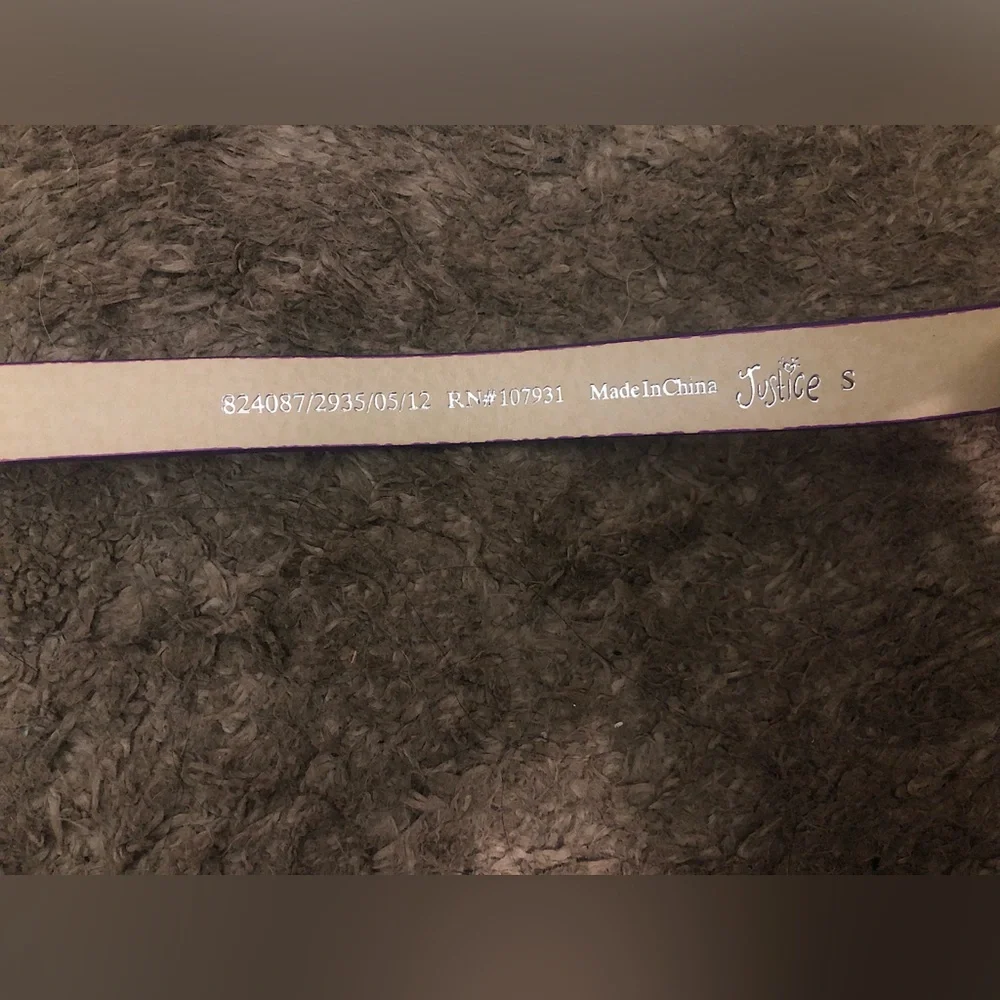 Girls Justice Shiny Purple Leather Belt